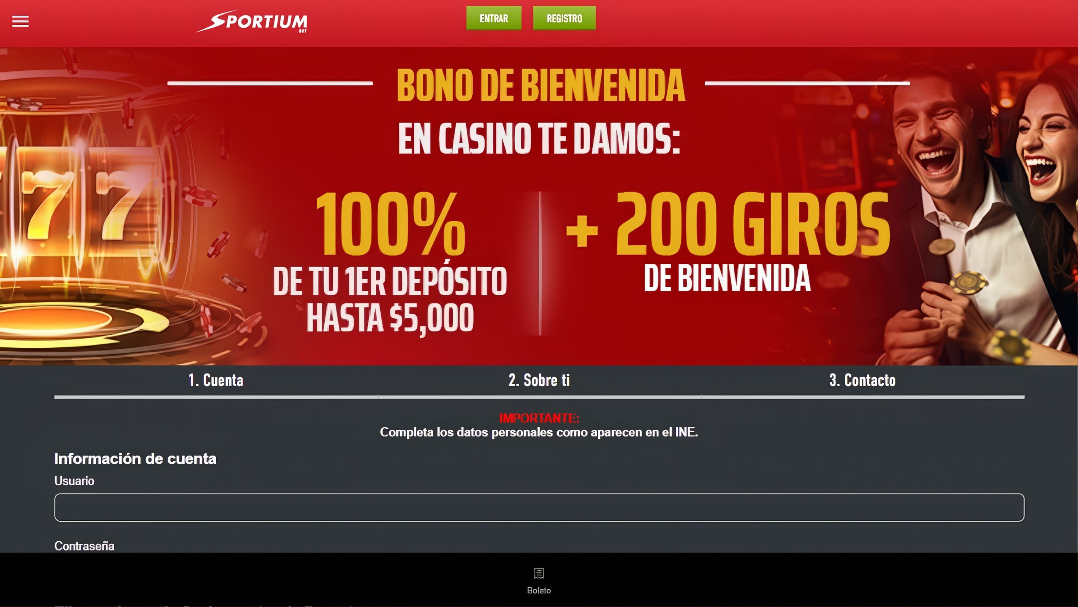 Sportiumbet desktop screenshot 2